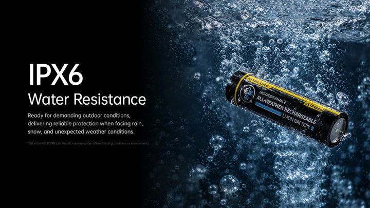 Nitecore NL1840AW - IPX6 water resistance - Nitecore Singapore