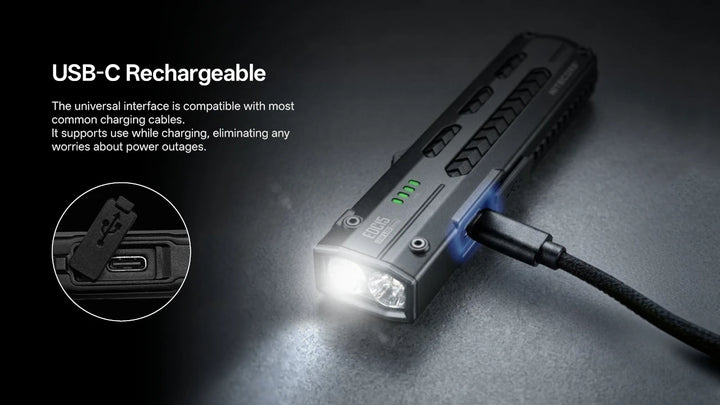 Nitecore EDC15 - USB-C rechargeable, use while charging - Nitecore Singapore