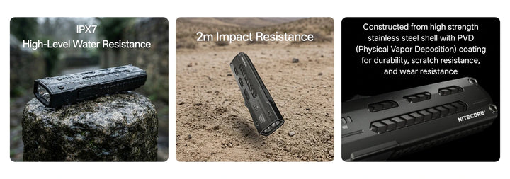 Nitecore EDC15 - IPX7, 2m impact resistance, stainless steel PVD shell - Nitecore Singapore