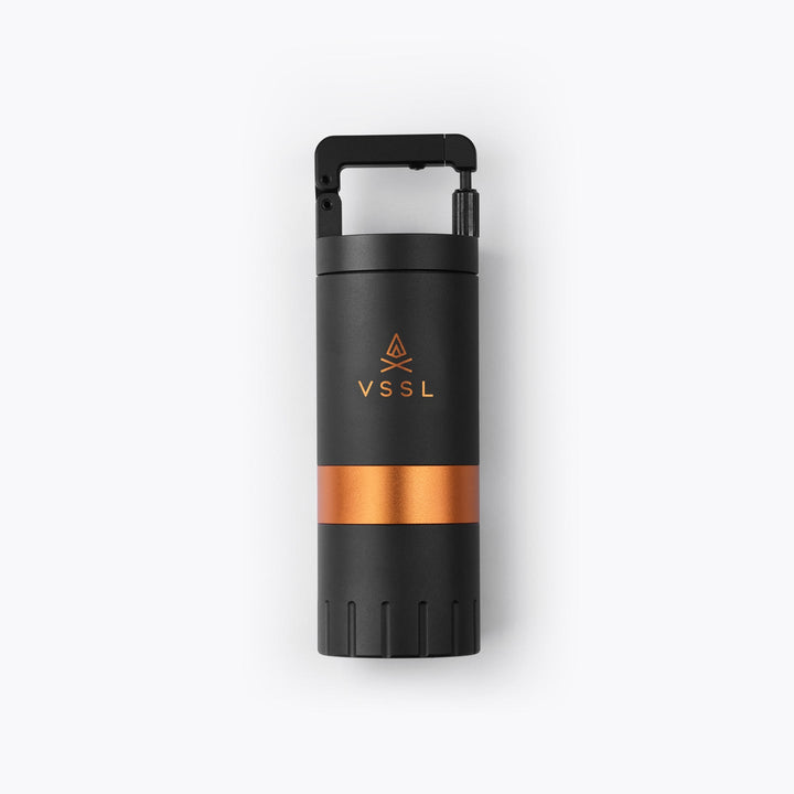 VSSL Java G25 Coffee Grinder - Carbon, closed with carabiner handle - Nitecore Singapore