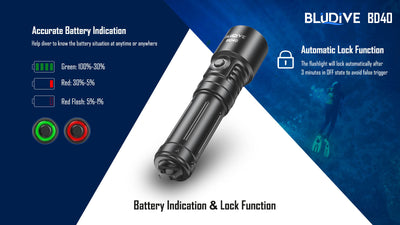 BD40 - 1800 lumens (150m Dive Torch)
