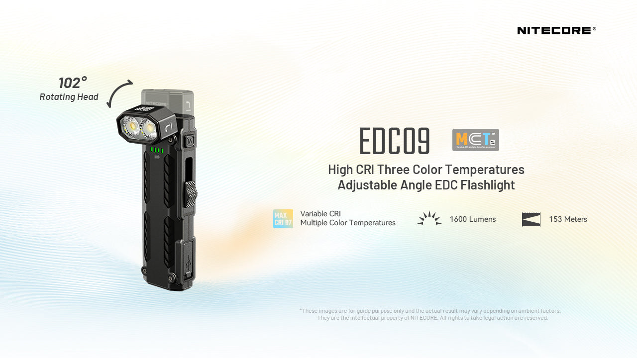 EDC09 - 1600 lumens (L-Angle) – Nitecore Singapore