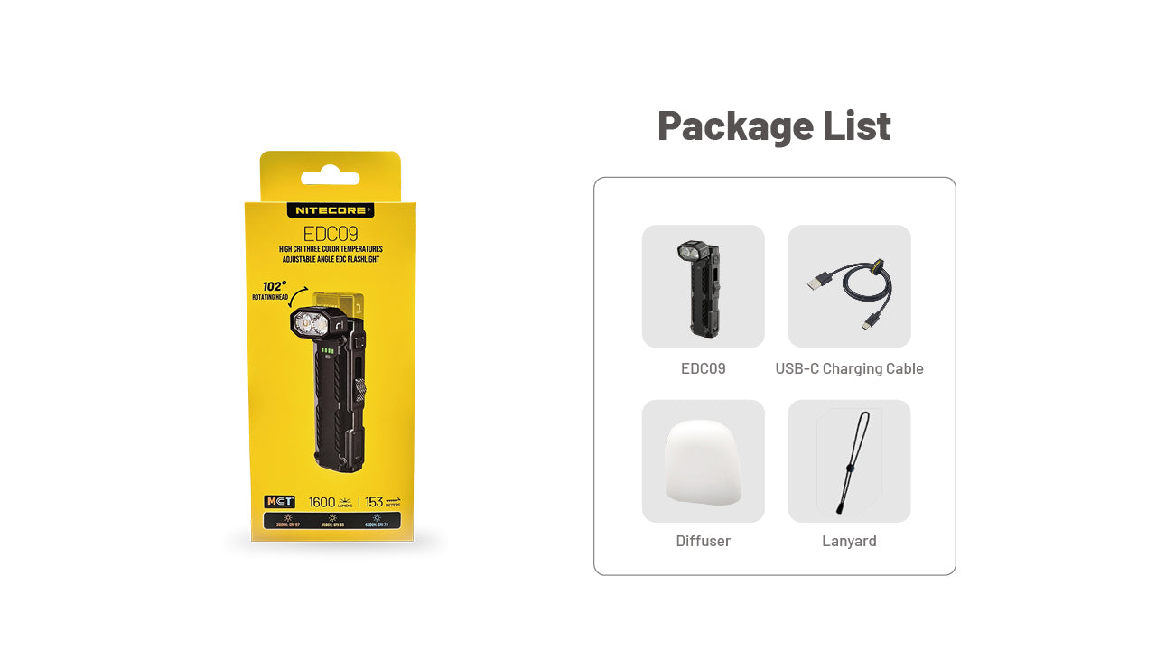 EDC09 - 1600 lumens (L-Angle) – Nitecore Singapore