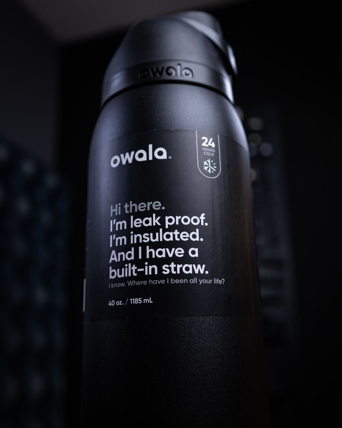 Owala FreeSip® Water Bottle (Stainless Steel) Black