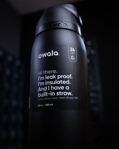 Owala FreeSip® Water Bottle (Stainless Steel) Black