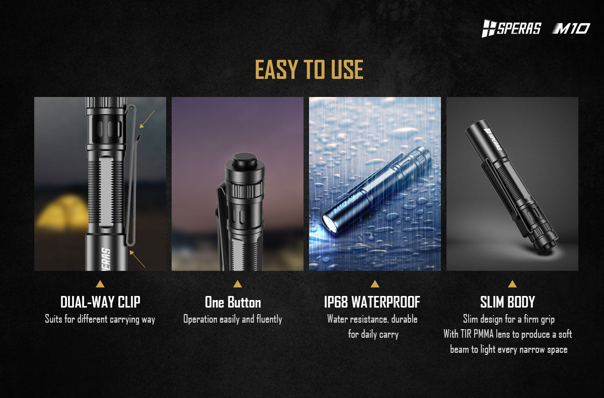 M10 (Black) - 200 lumens