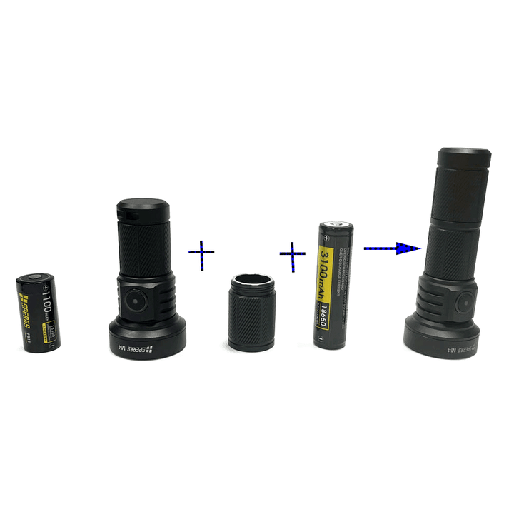 M4 Extension Tube (For 18650 Battery)