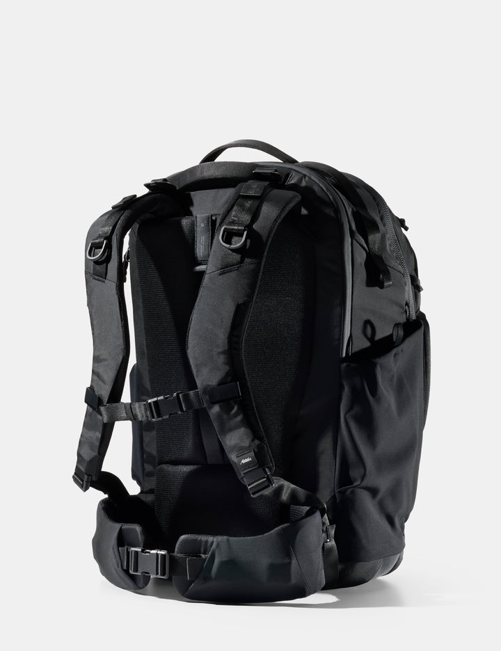 Matador 35L Global Travel Pack in Black - black backpack on a light gray background