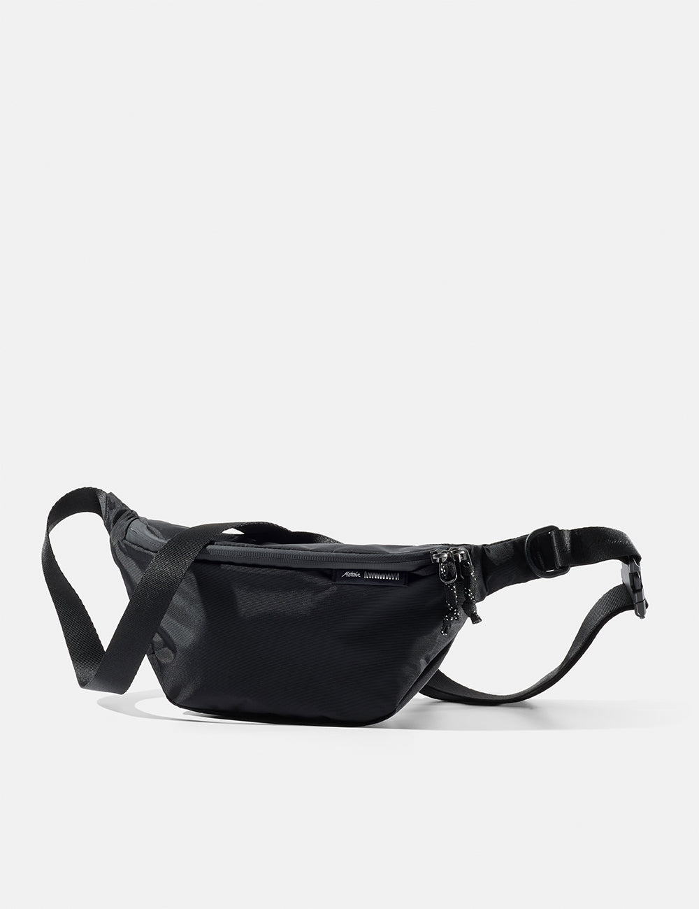 Matador 2L Lite Sling in Black - black waist bag on a white background