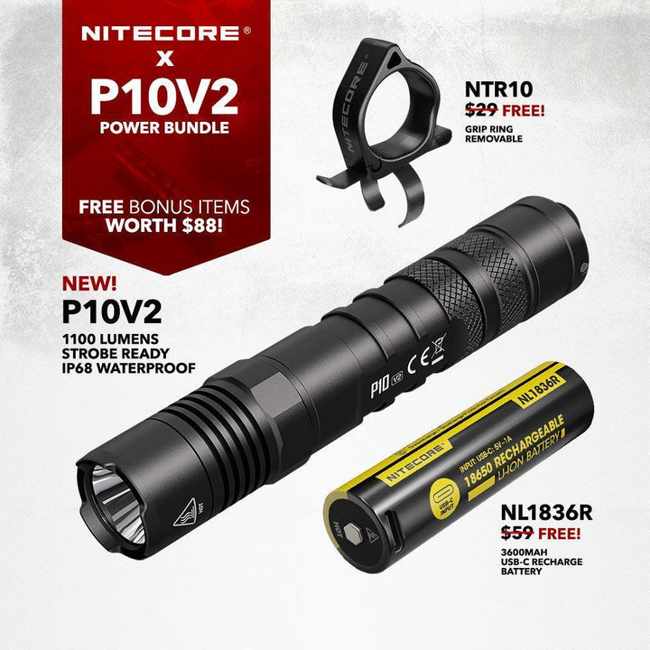 P10 V2 - 1100 lumens (Bundle) - Nitecore Singapore