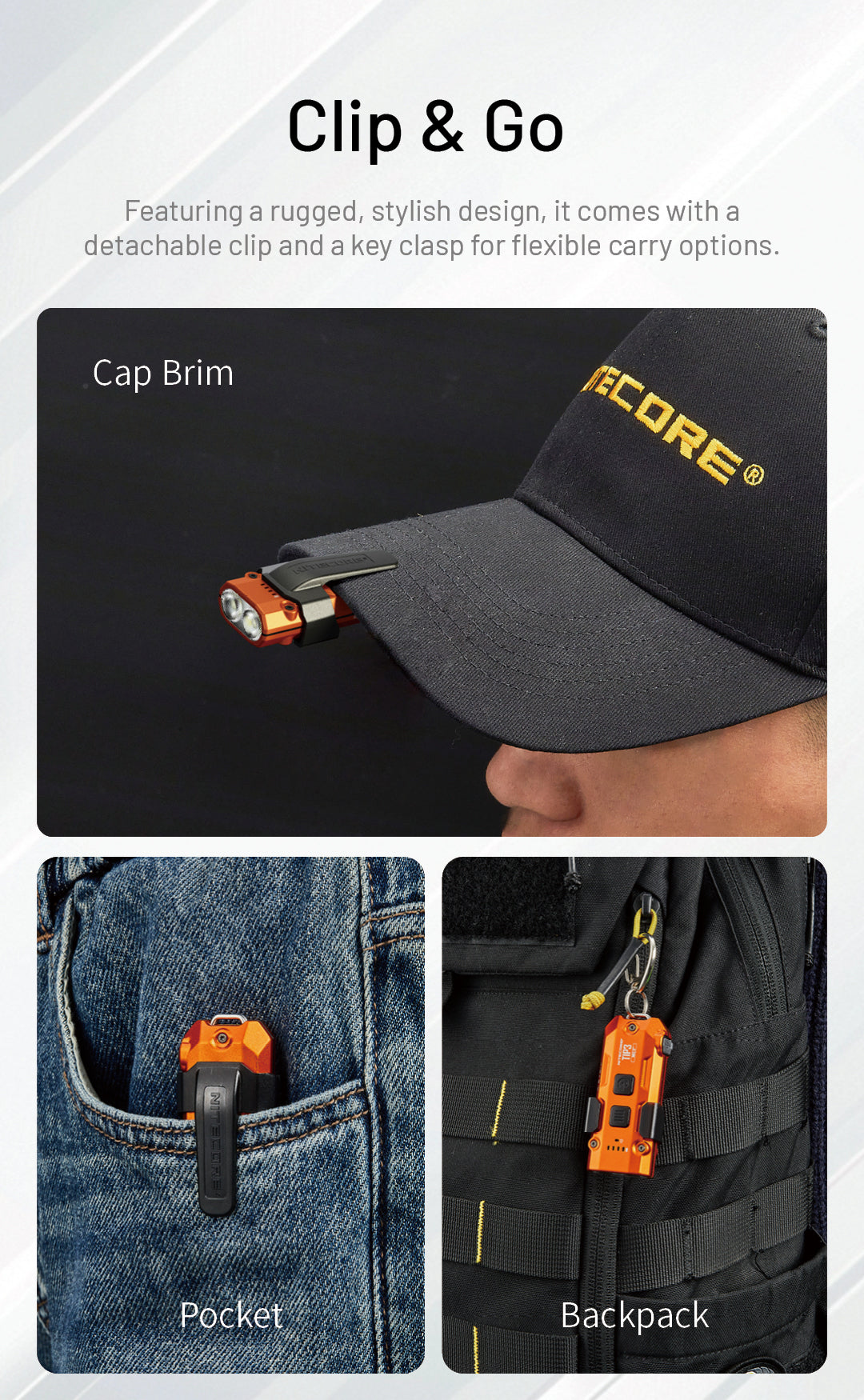 TIP 3 (Black) - 720 lumens – Nitecore Singapore