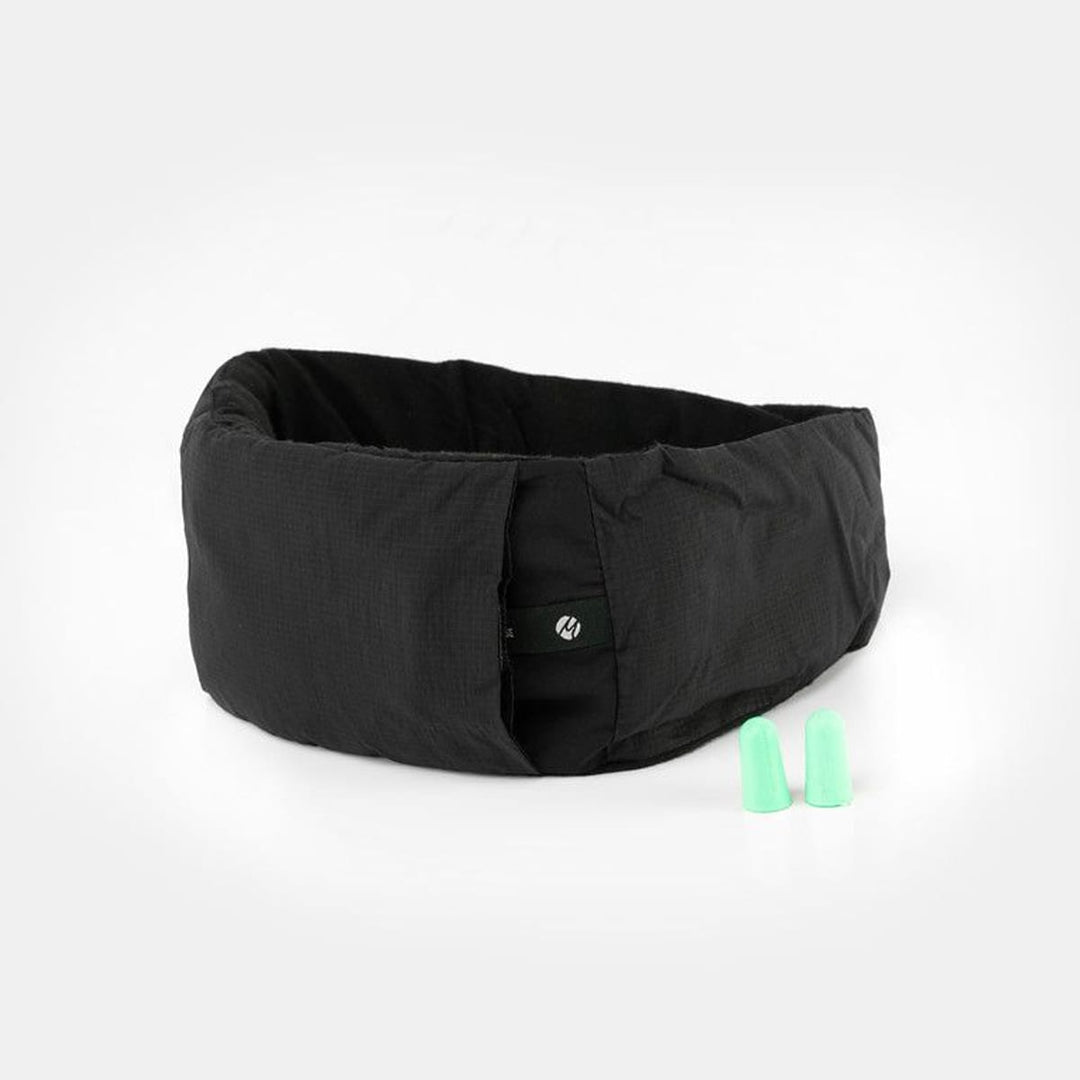Blackout Eyemask + Earplugs in use