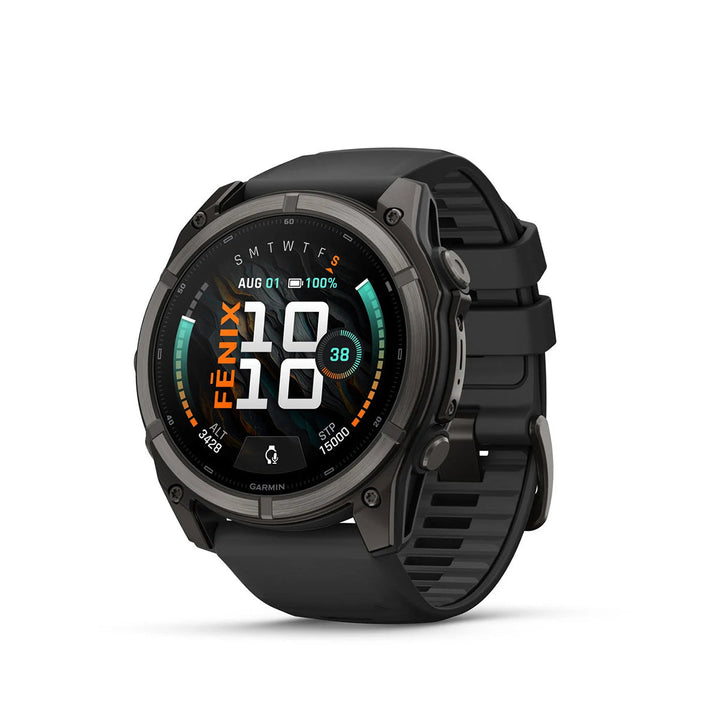 Garmin fēnix 9 - 51 mm Carbon Gray DLC Titanium with Black Band - Nitecore Singapore