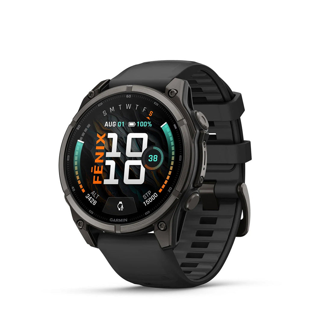 Garmin fēnix 9 - 47 mm Carbon Gray DLC Titanium with Black Band - Nitecore Singapore