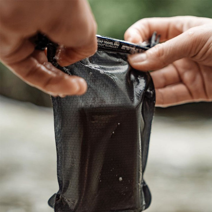 FlatPak Soap Bar Case in use