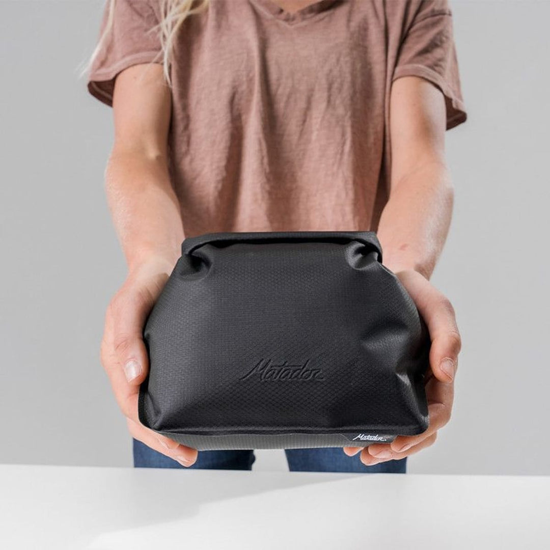 FlatPak Waterproof Toiletry Case in use