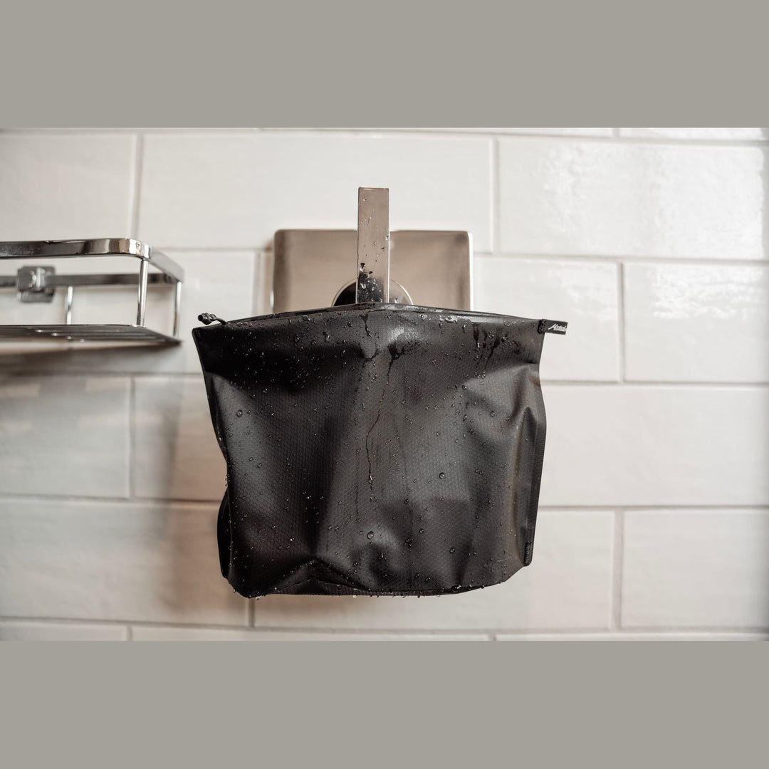 FlatPak Zipper Toiletry Case in use