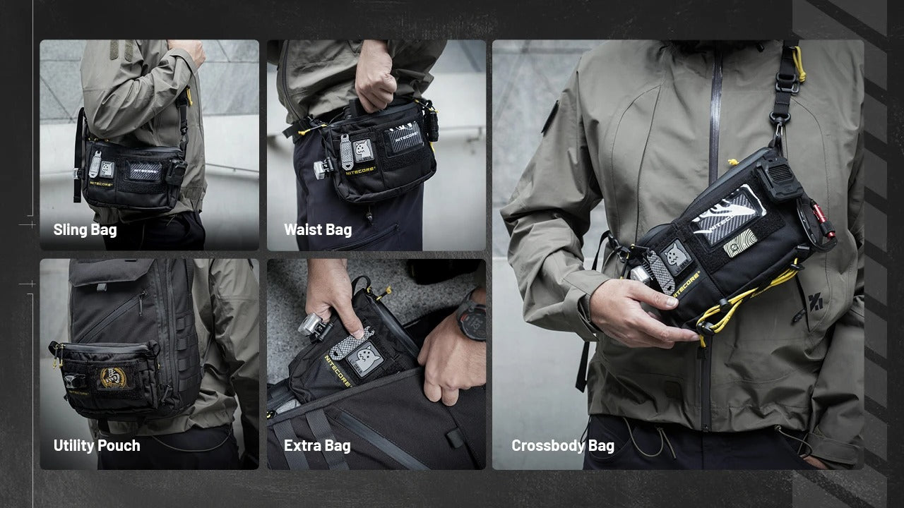 LIBER×Geek Buddy Bag _ SC25 Natural SLB08 Modular Sling Bag - 2L Capacity – Nitecore Singapore