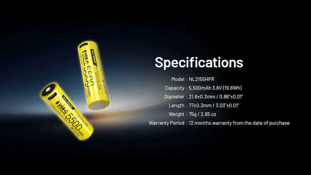 NL2155HPR (21700 - 5500mAh - 20A)