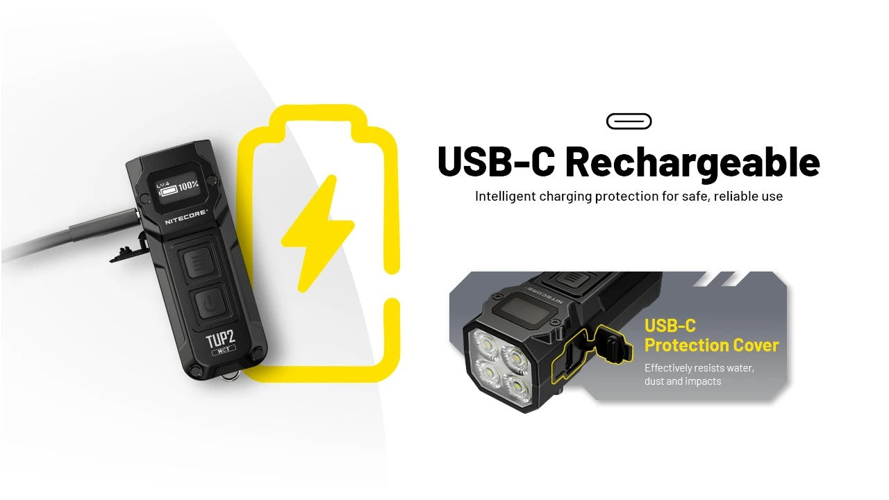 TUP 2 (Black) - 1200 lumens – Nitecore Singapore