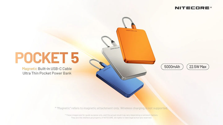 Pocket 5 Magnetic USB-C Power Bank (5,000mAh 22.5W)