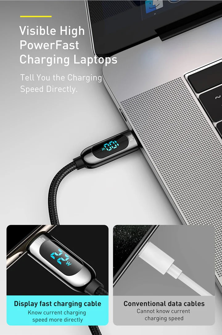 Baseus 100W Display Fast Charging Cable USB-C (1m)