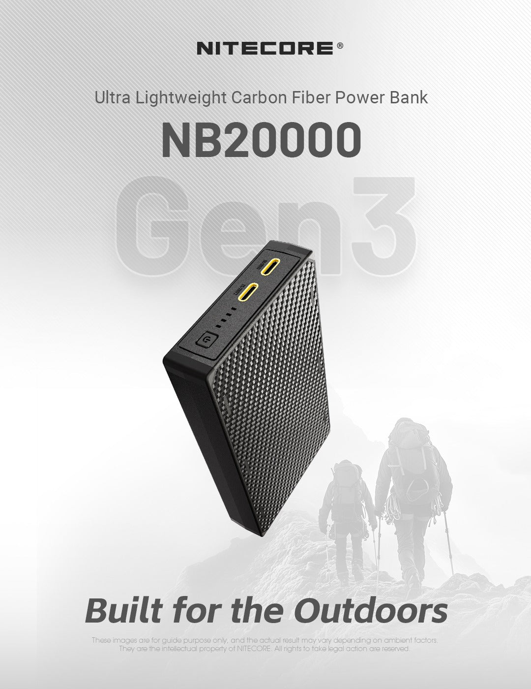 NB20000 Carbon Fiber Energy Brick (20,000mAh 3A GEN3)