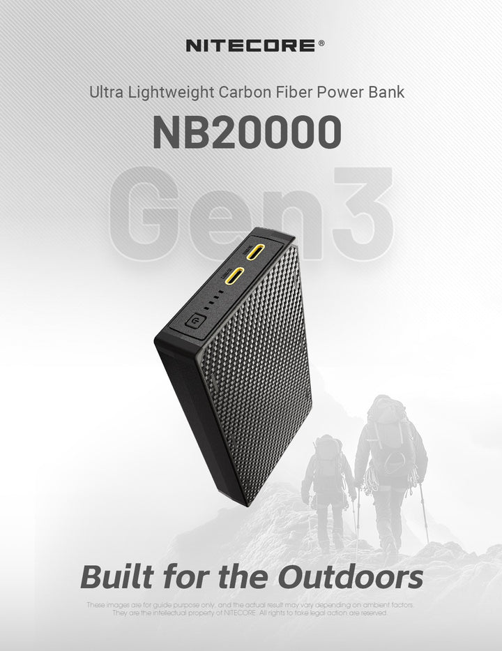 NB20000 Carbon Fiber Energy Brick (20,000mAh 3A GEN3)