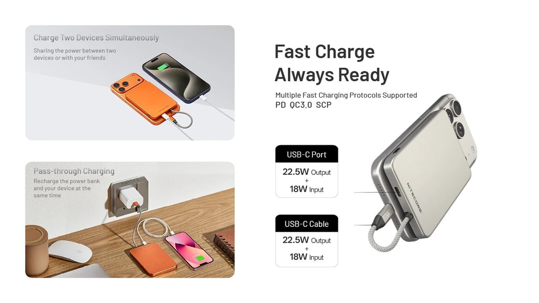 Pocket 5 Magnetic USB-C Power Bank (5,000mAh 22.5W)