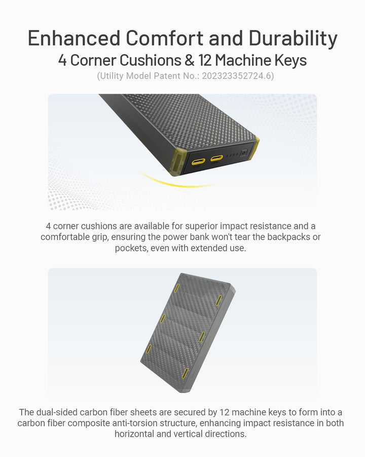NB20000 Carbon Fiber Energy Brick (20,000mAh 3A GEN3)