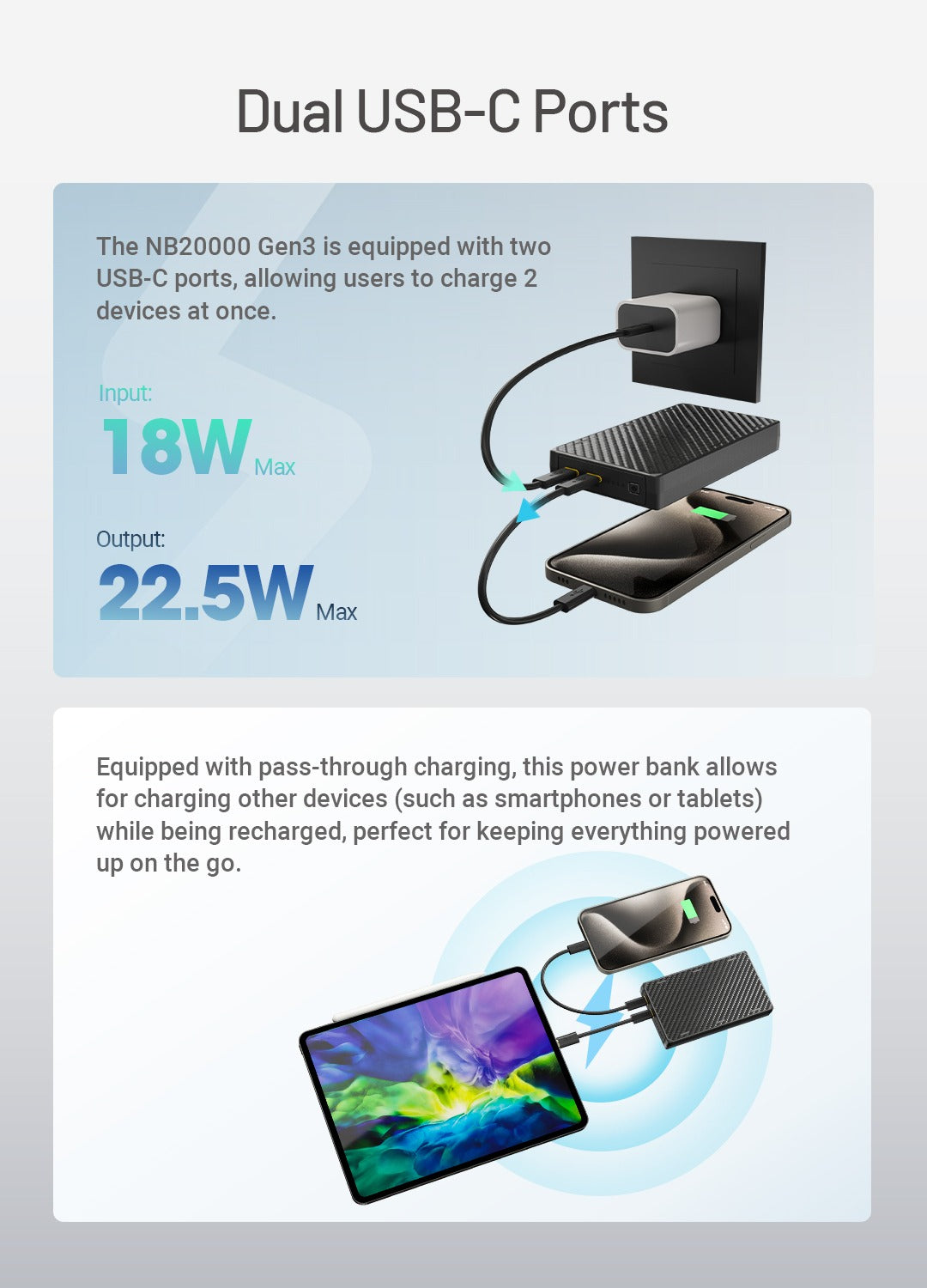 NB20000 Carbon Fiber Energy Brick (20,000mAh 3A GEN3)