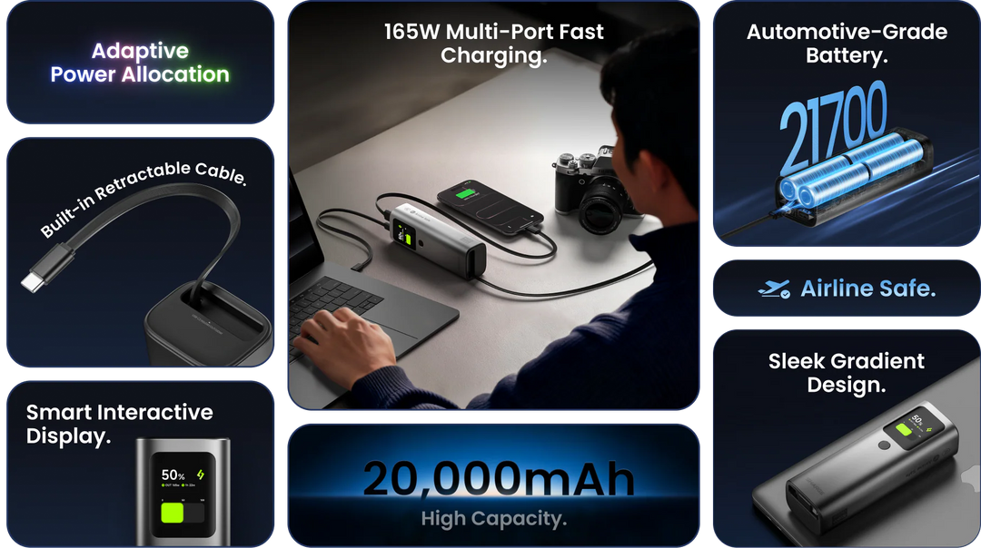 Sharge Retractable 165 (20,000mAh 165W)