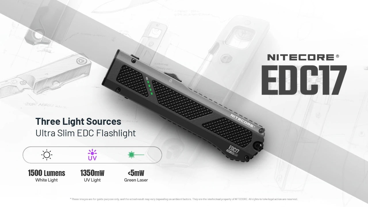EDC17 - 1500 lumens (UV+Green Laser) – Nitecore Singapore
