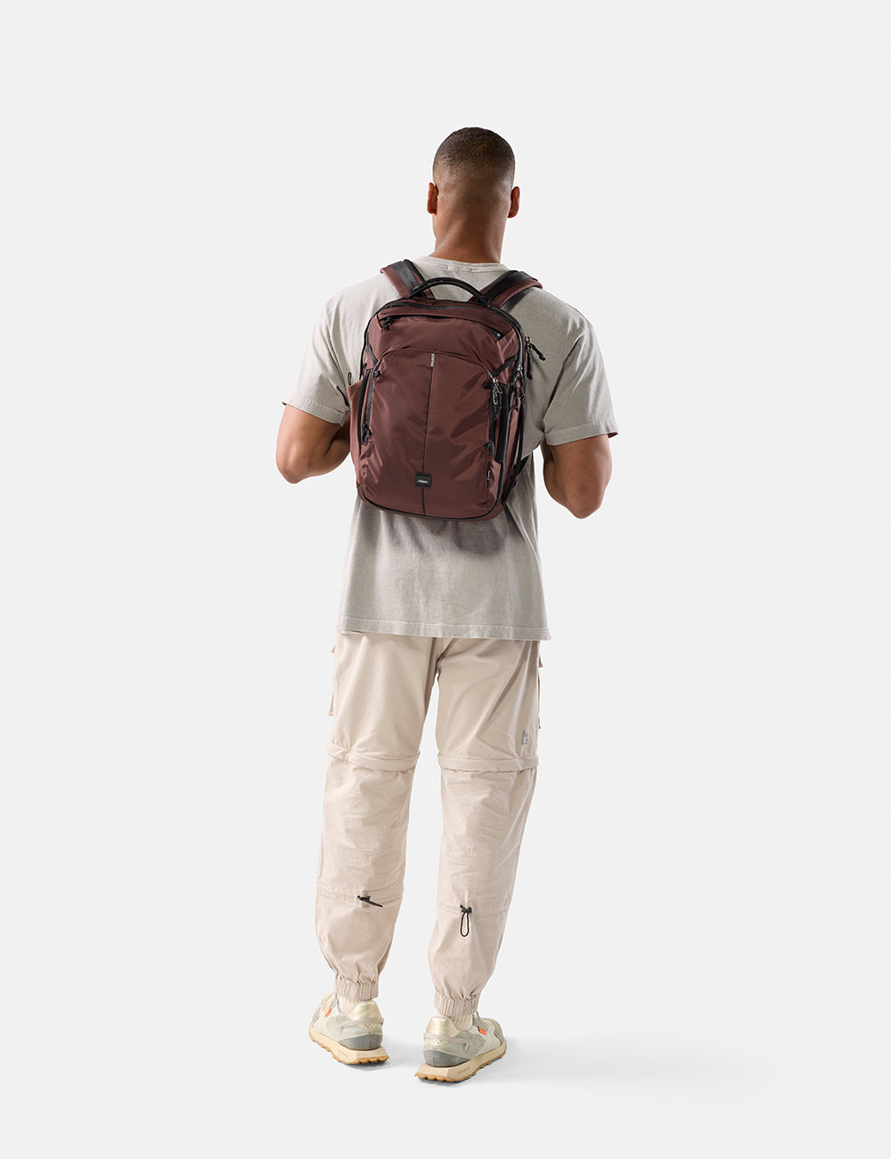 Matador 18L Personal Item Travel Pack in Garnet - on-model video