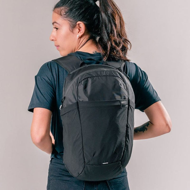 ReFraction Packable Backpack 16L in use
