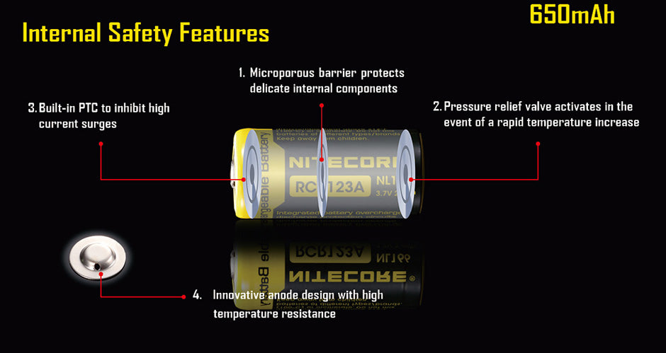 NL166 (RCR123 - 650mAh)