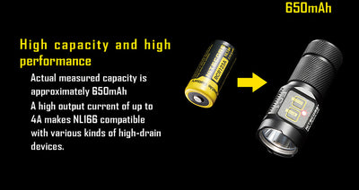 NL166 (RCR123 - 650mAh)