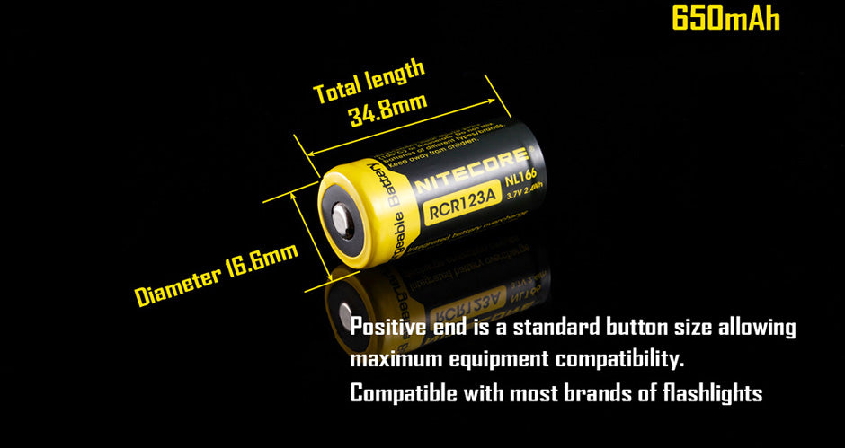 NL166 (RCR123 - 650mAh)
