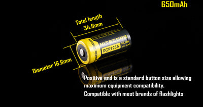 NL166 (RCR123 - 650mAh)