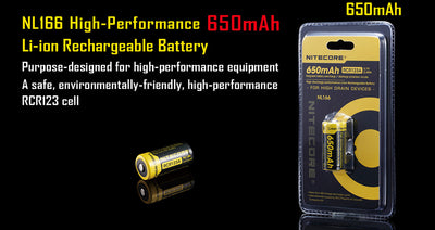 NL166 (RCR123 - 650mAh)