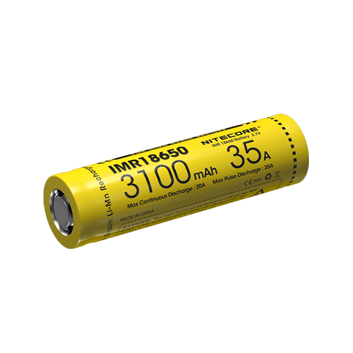 IMR3100 (18650 - 3100mAh - 35A - Flat-topped)