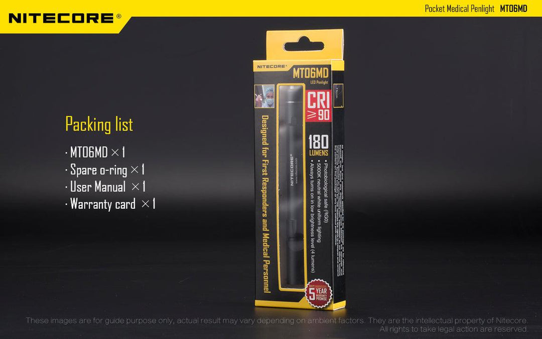 MT06MD - 180 lumens - Nitecore Singapore