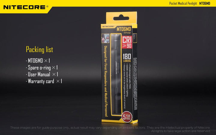 MT06MD - 180 lumens - Nitecore Singapore