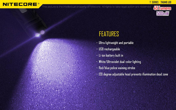 Thumb LEO - 45 lumens - Nitecore Singapore