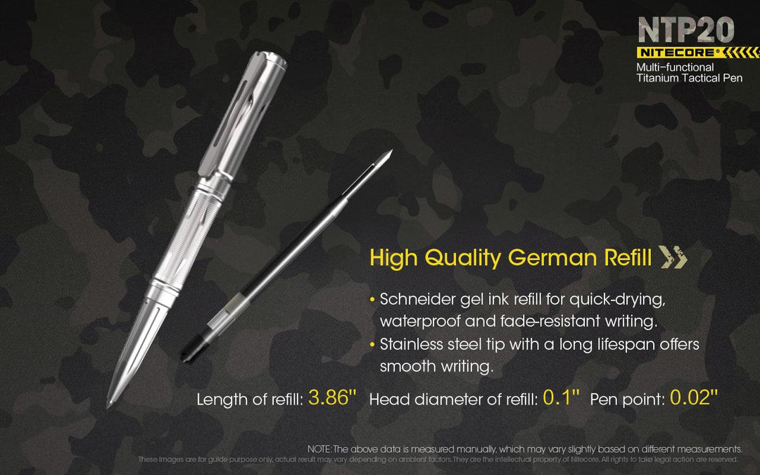 Titanium Tactical Pen NTP20 - Nitecore Singapore