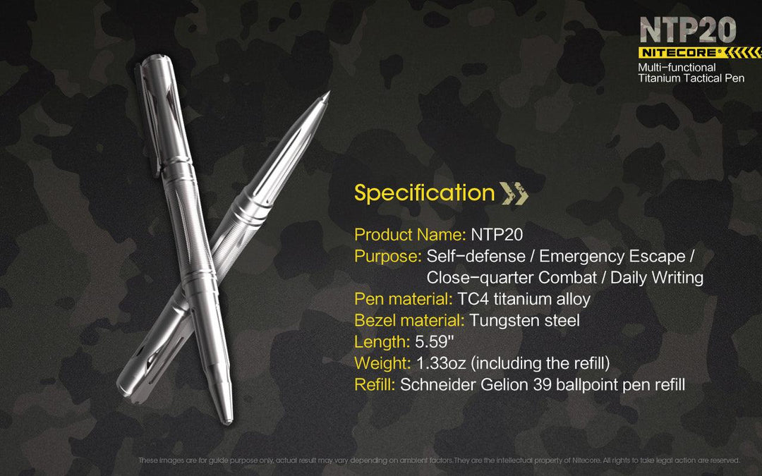 Titanium Tactical Pen NTP20 - Nitecore Singapore