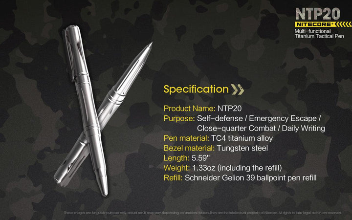 Titanium Tactical Pen NTP20 - Nitecore Singapore