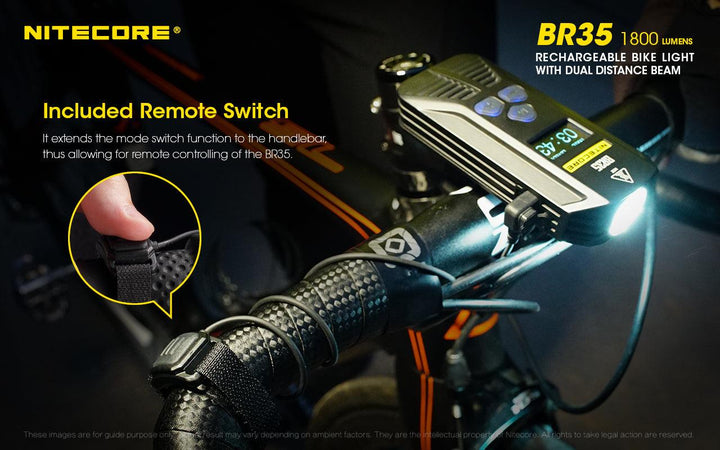 BR35 Bike Light - 1800 lumens - Nitecore Singapore