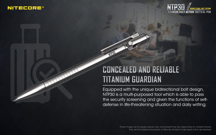 Bolt Action Titanium Pen NTP30 - Nitecore Singapore