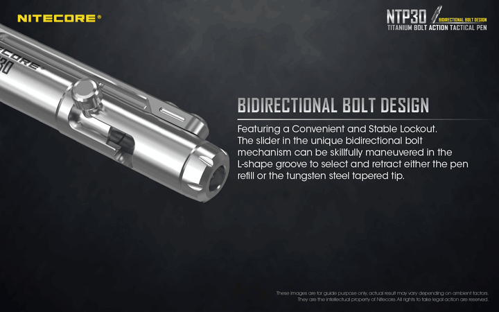 Bolt Action Titanium Pen NTP30 - Nitecore Singapore